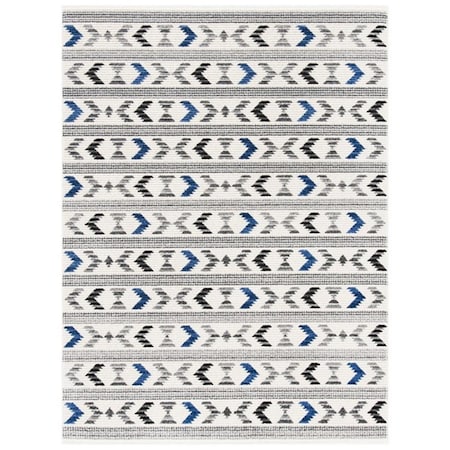 Safavieh 9 x 12 ft. Sedona 800 Global Rectangle Power Loomed Rug Ivory & Charcoal SED804C-9